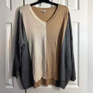 Jodifl Oversized Color-block Sweater